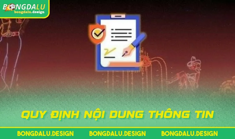 Quy định nội dung thông tin